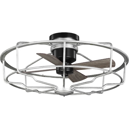 Loring Collection 33 Four-Blade Galvanized Ceiling Fan